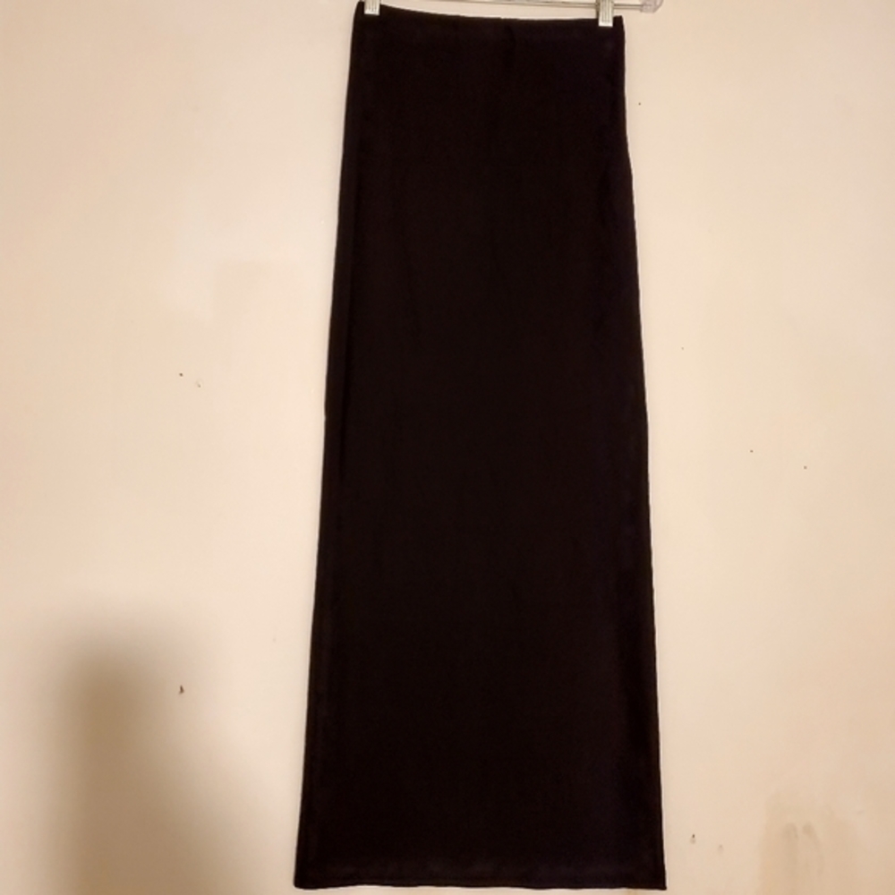 Commense Black Rayon Blend Pullon Midi Skirt Dressy Casual Size Small Women‎ NWT - Picture 2 of 6